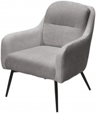 Кресло ARGOS 3018-03 светло-серый, шенилл / черный каркас, ®DISAUR
