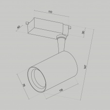 Трековый светильник Technical TR003-1-10W3K-S-B