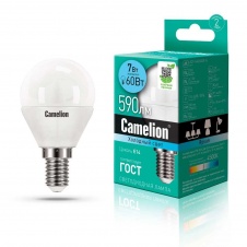 Лампа светодиодная Camelion E14 7W 4500K LED7-G45/845/E14 12071